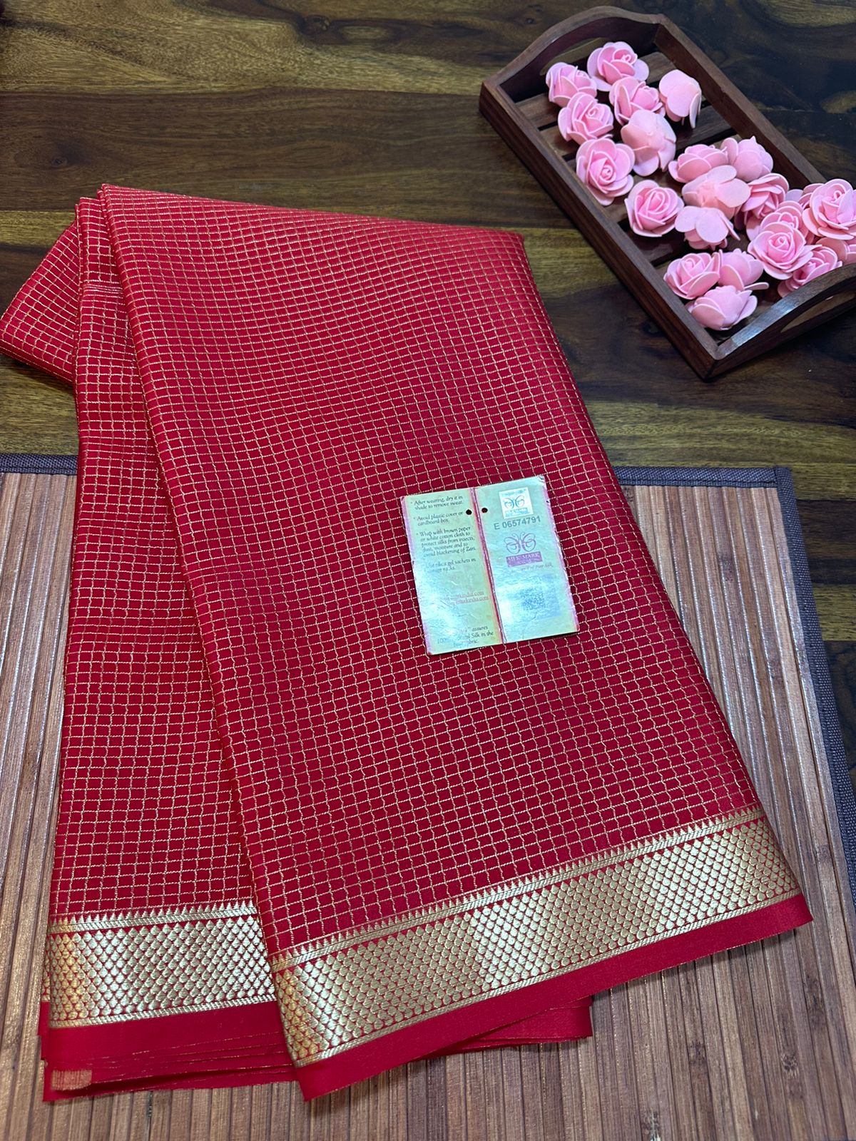 Pure mysore silk 120 grm thickness saree