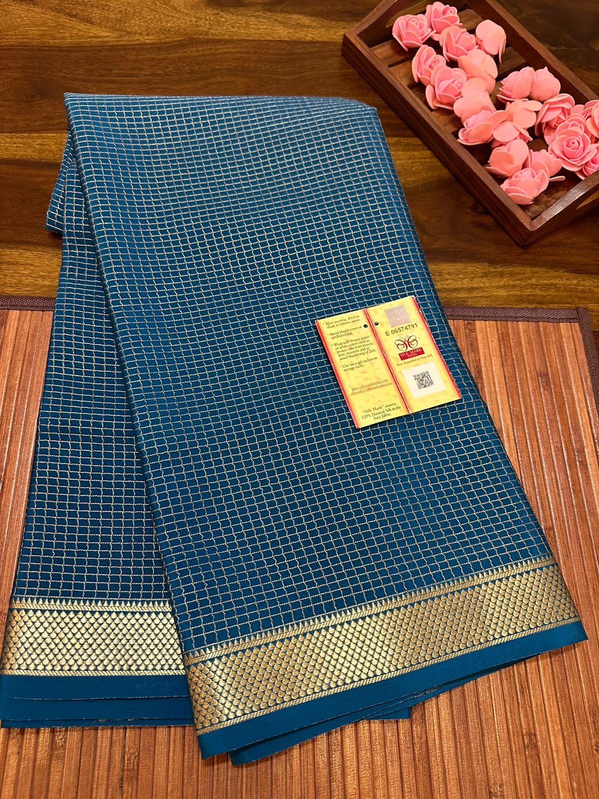 Pure mysore silk 120 grm thickness saree