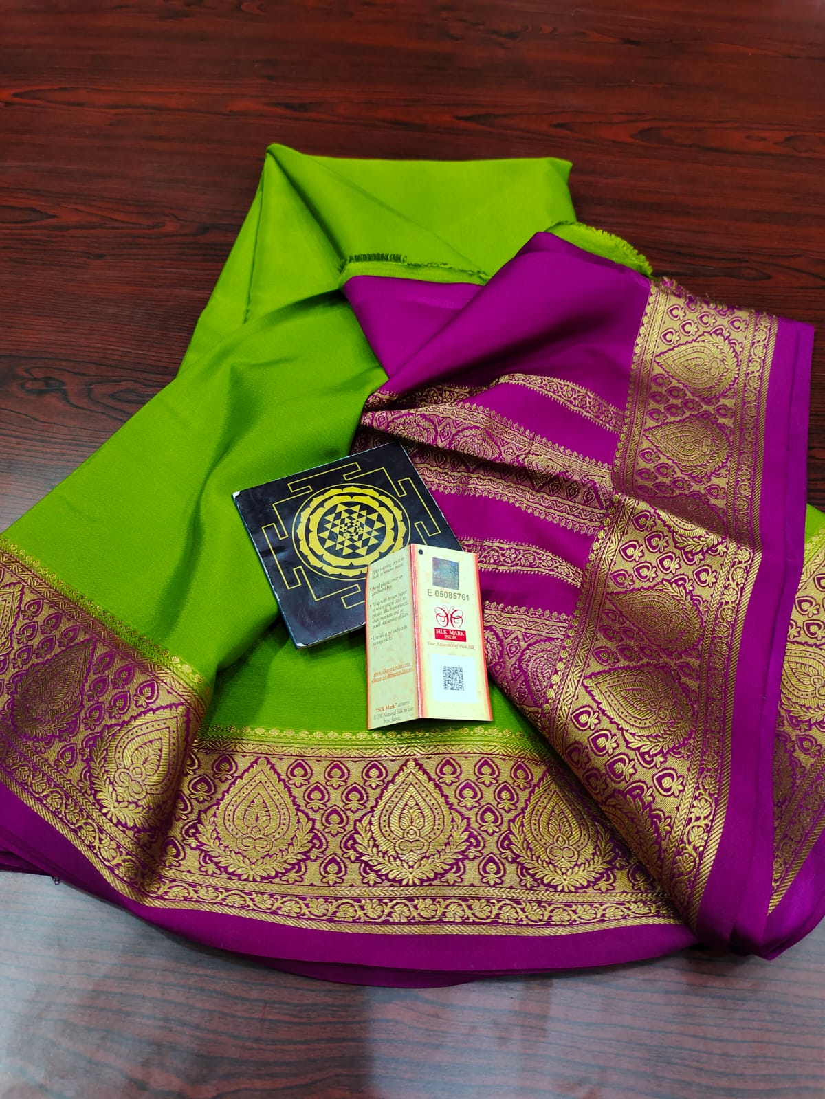 Pure mysore silk 120 grm thickness saree