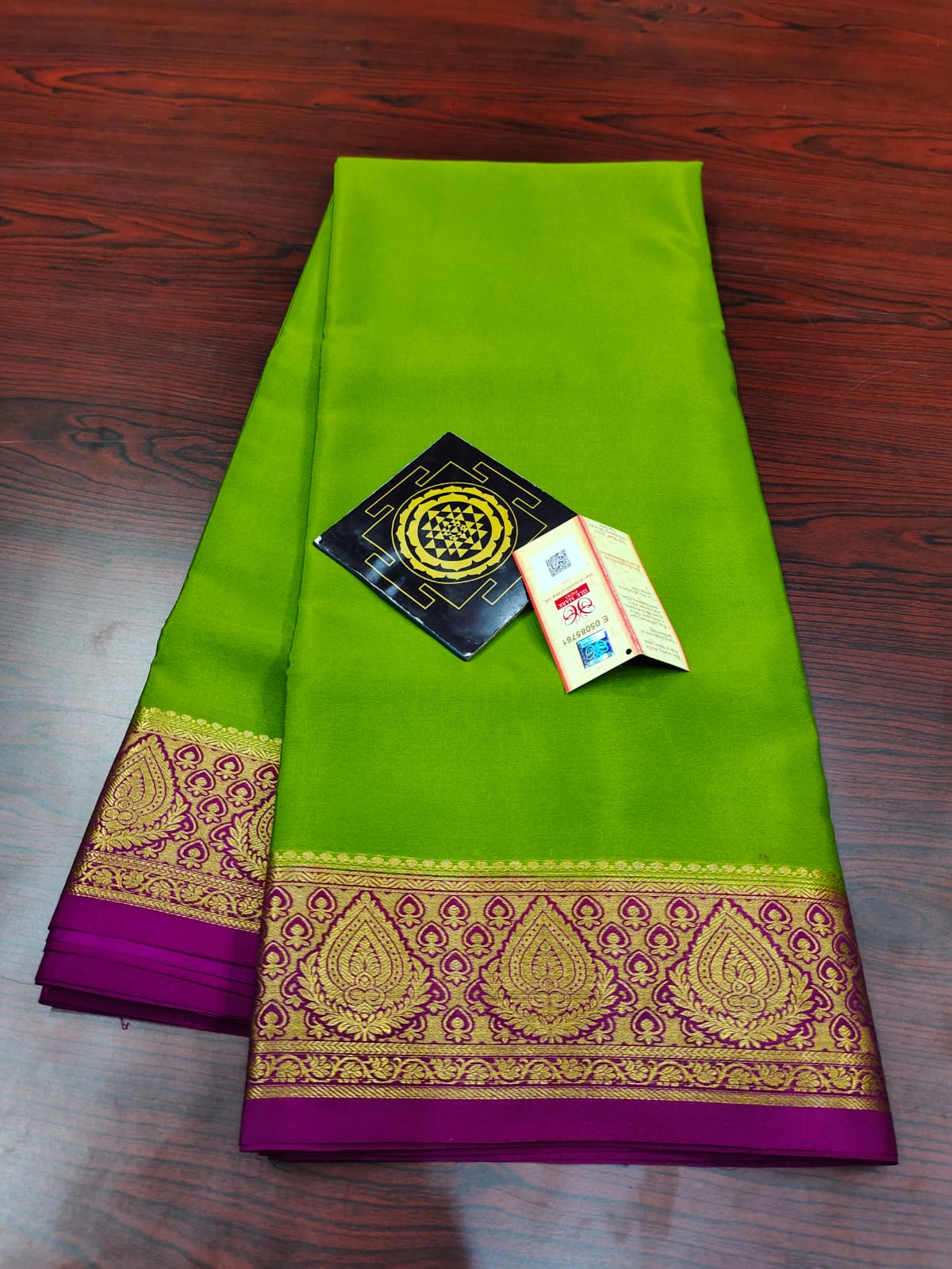 Pure mysore silk 120 grm thickness saree