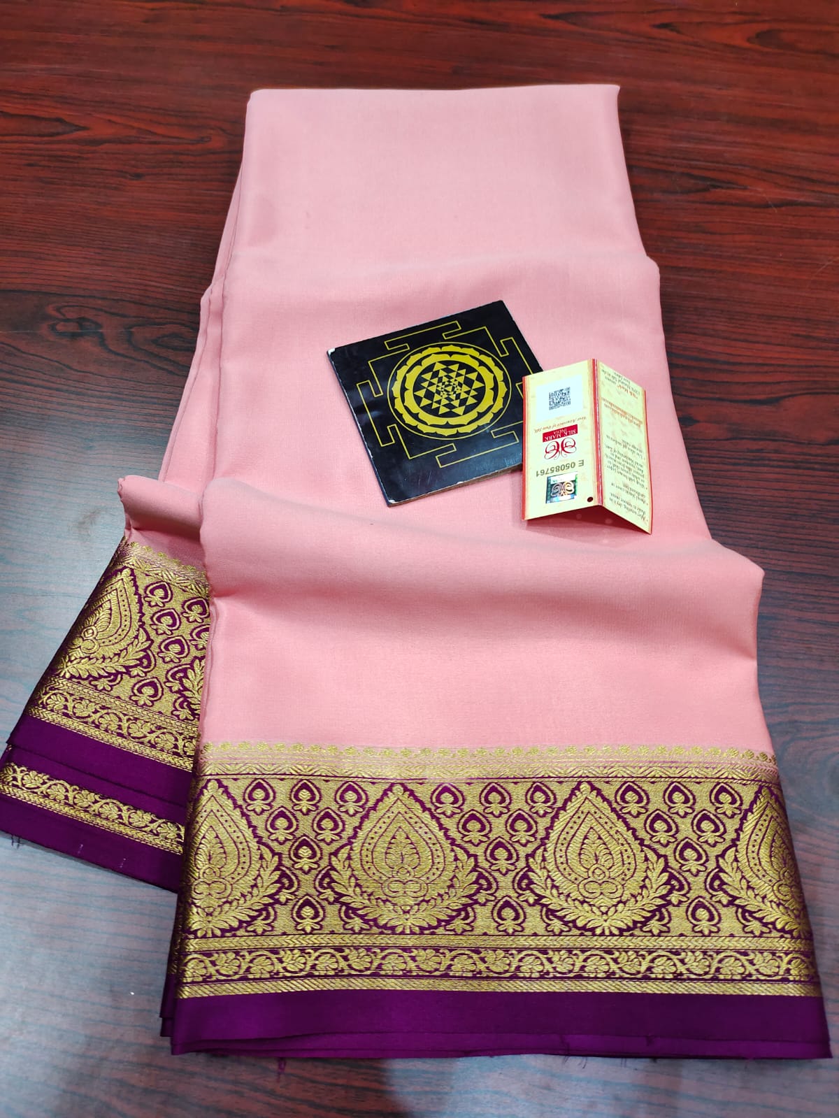 Pure mysore silk 120 grm thickness saree