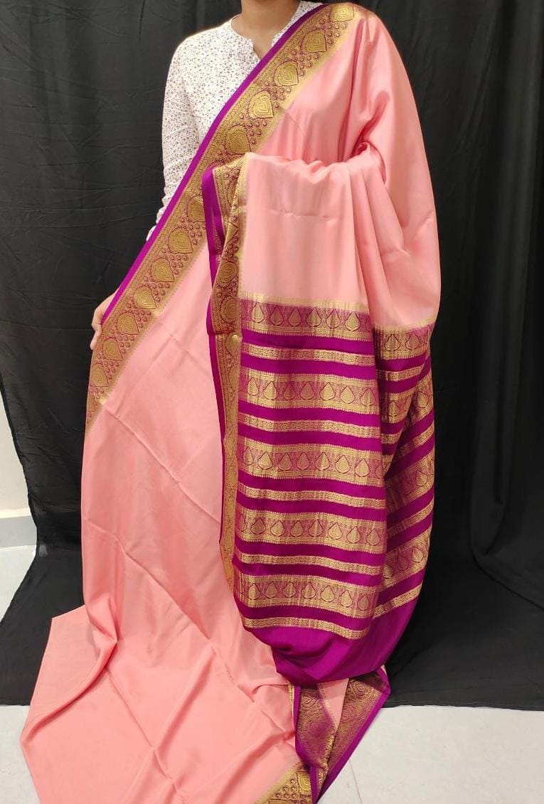 Pure mysore silk 120 grm thickness saree