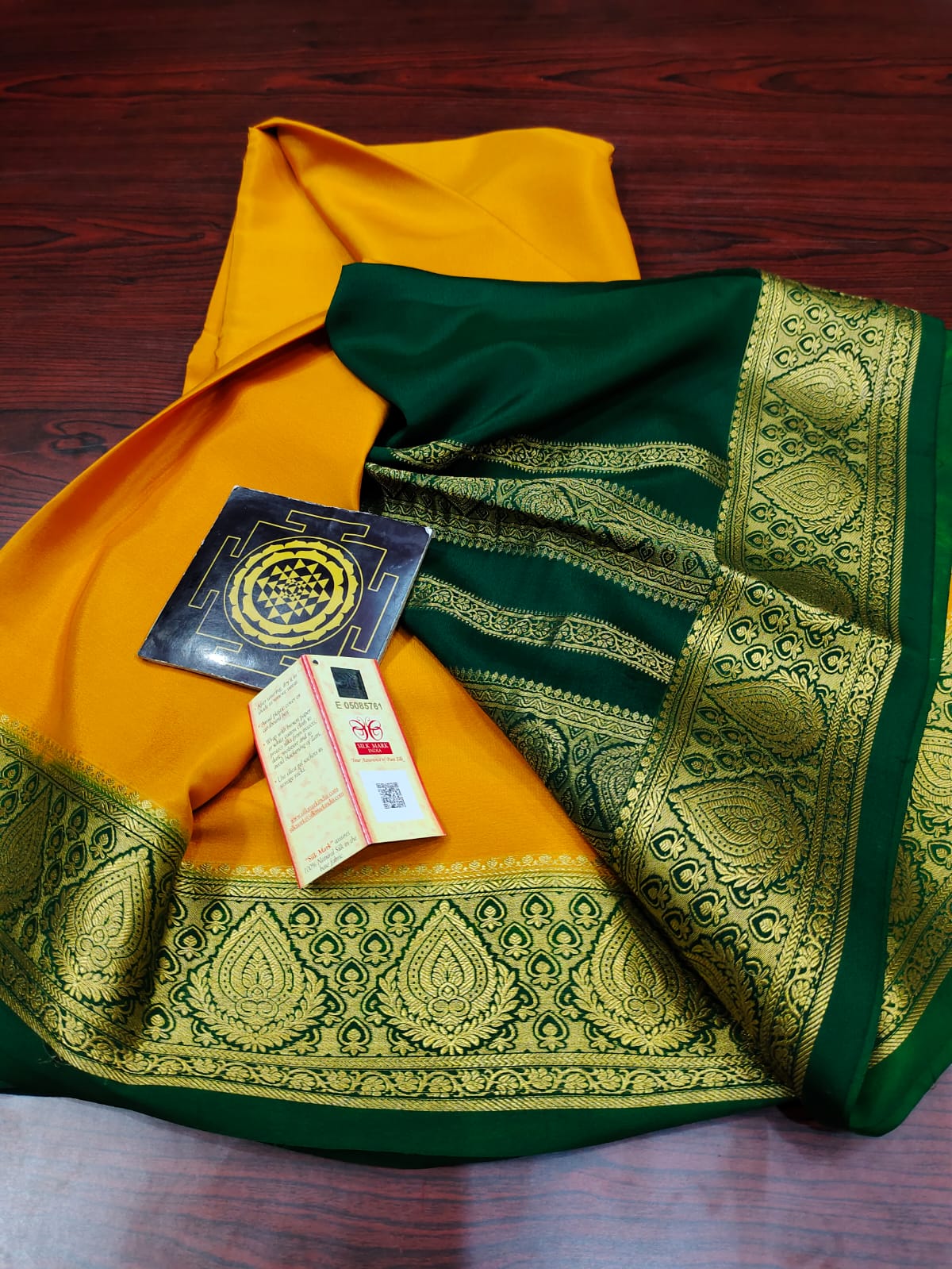 Pure mysore silk 120 grm thickness saree