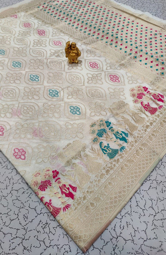 Samuthrika vasthrakala style wedding semi silk saree