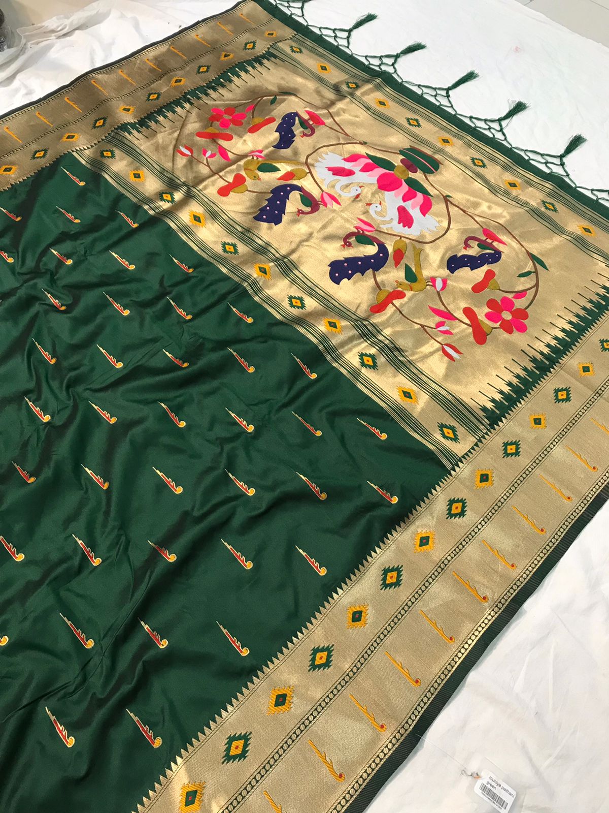 Semi paithani silk saree