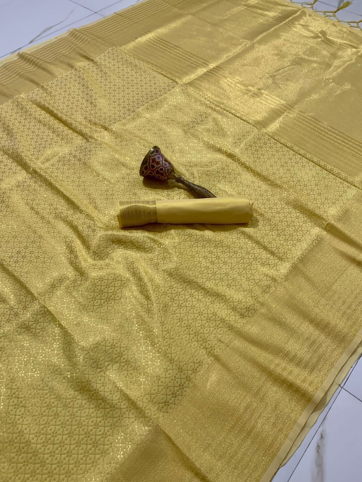 Semi silk mina zari with heavy weaving work saree
