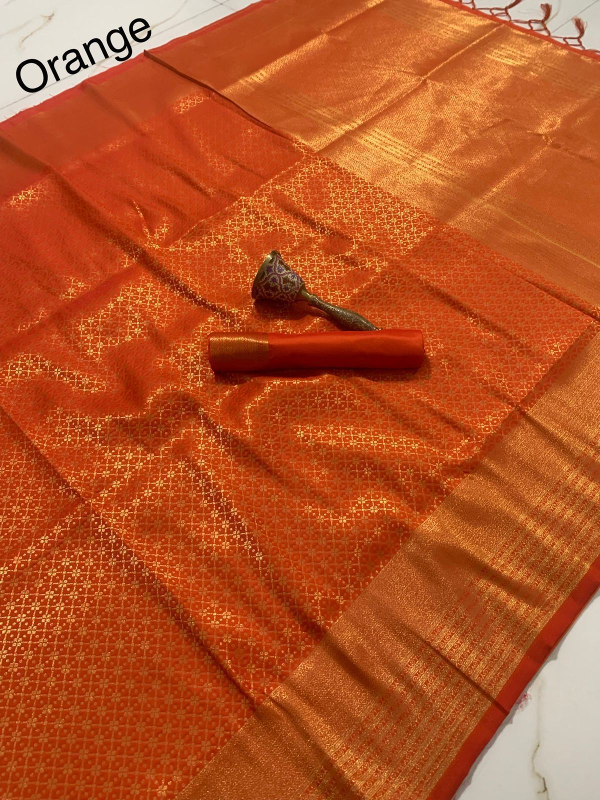 Semi silk mina zari with heavy weaving work saree