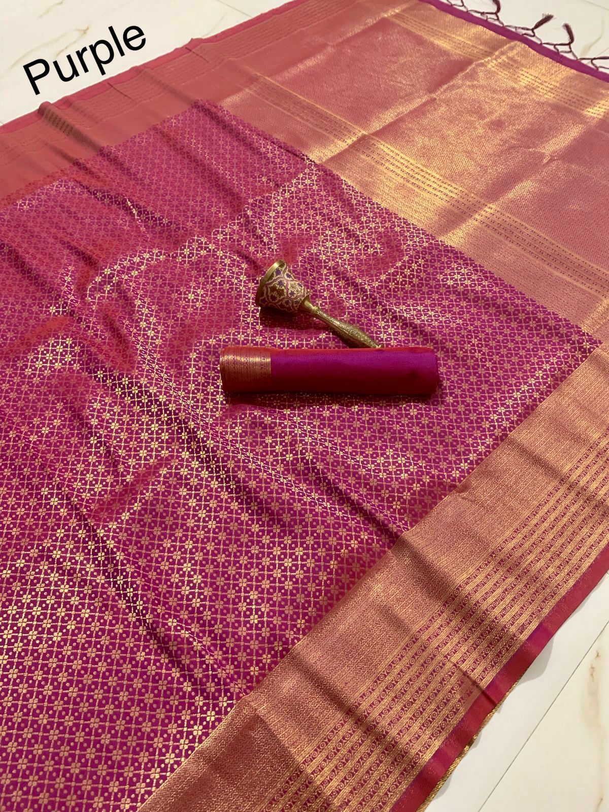 Semi silk mina zari with heavy weaving work saree