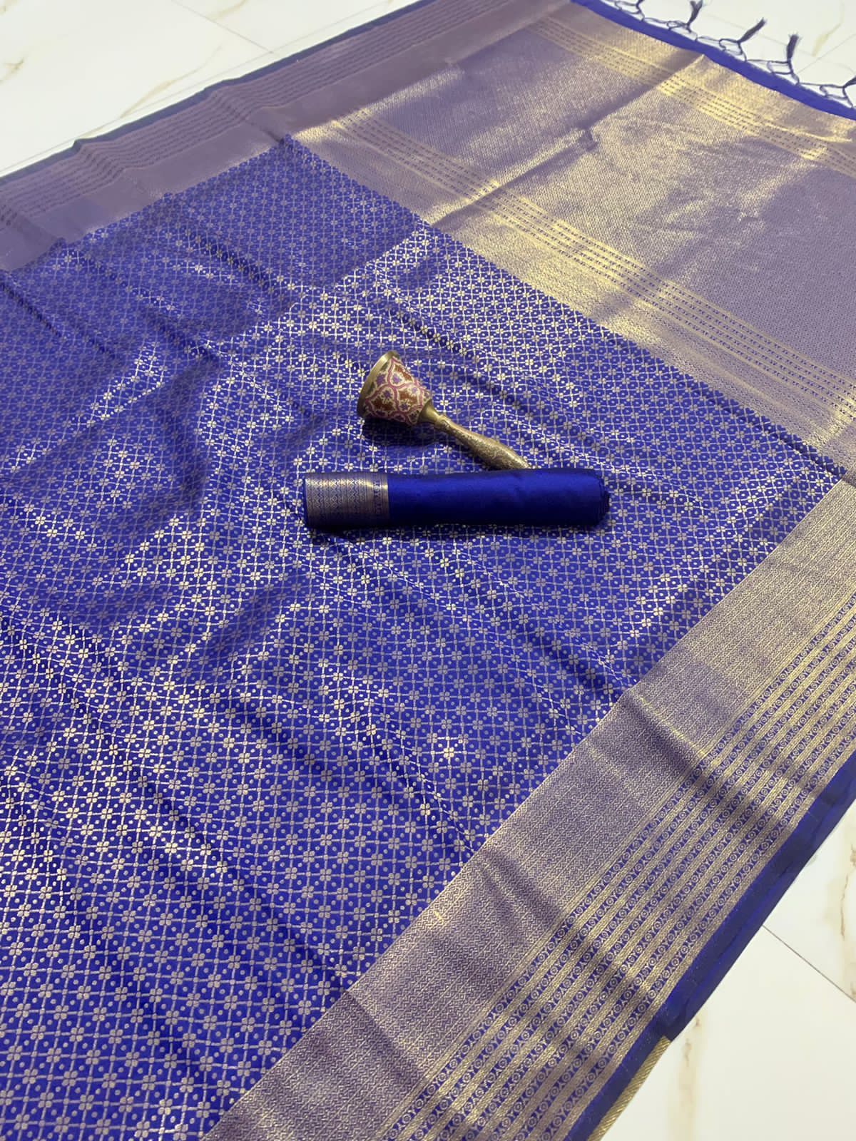 Semi silk mina zari with heavy weaving work saree