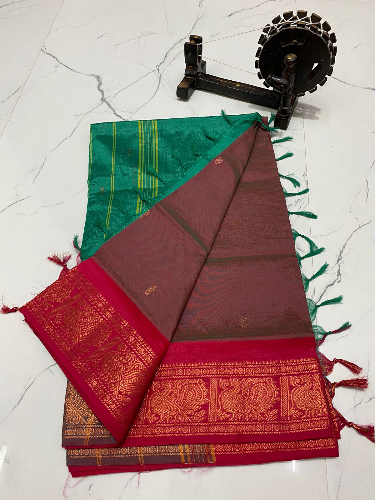 Traditional chinalampattu cotton saree