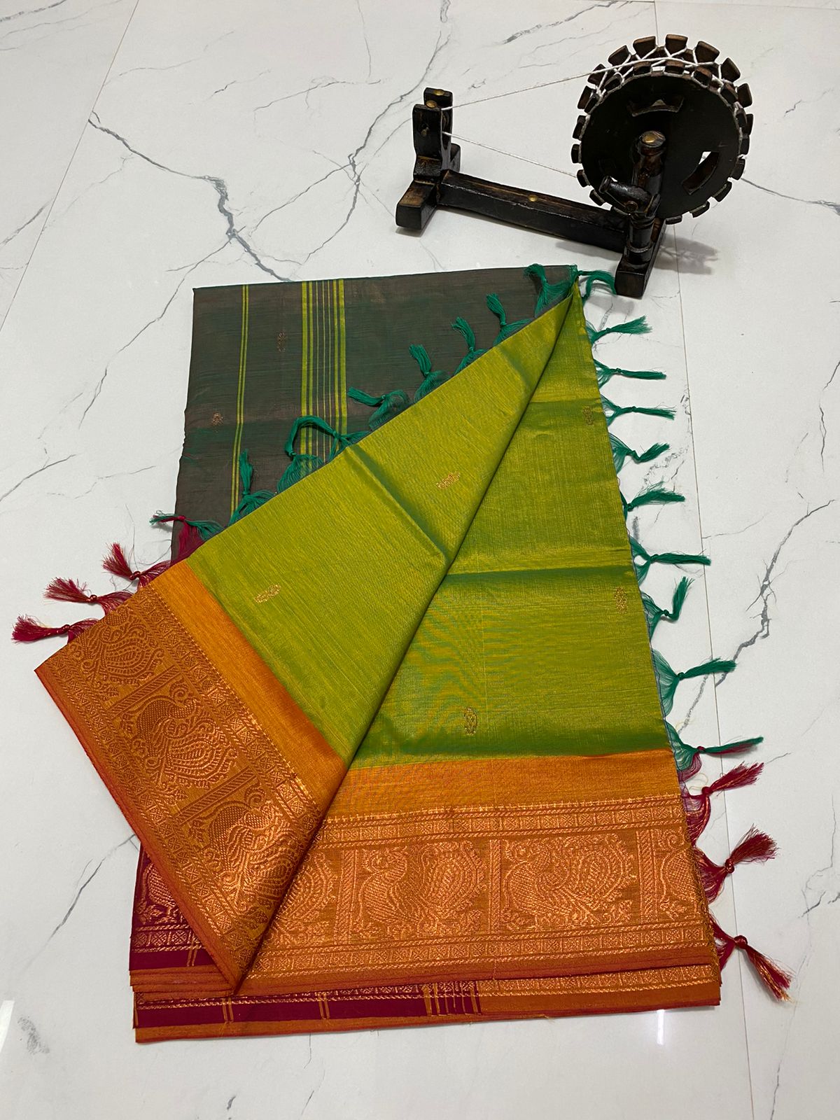 Traditional chinalampattu cotton saree