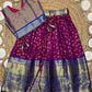 1 - 15 years Banarasi style semi silk paavadai sattai