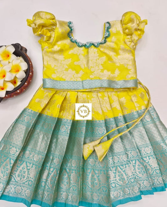 0 - 14 years Banarasi skirt and top for kids