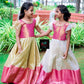 0 - 14 years Copper tissue zari long frock