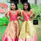 0 - 14 years Copper tissue zari long frock