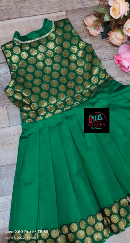 0 - 12 age raw silk frock