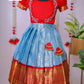 0 - 14 years semi banarasi silk lehenga for kids