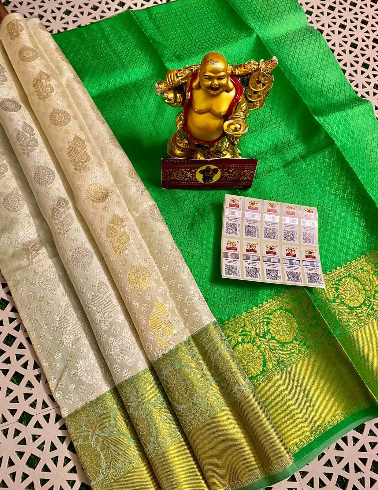 0-5 Years Kanjivaram Silk Pavadai Material