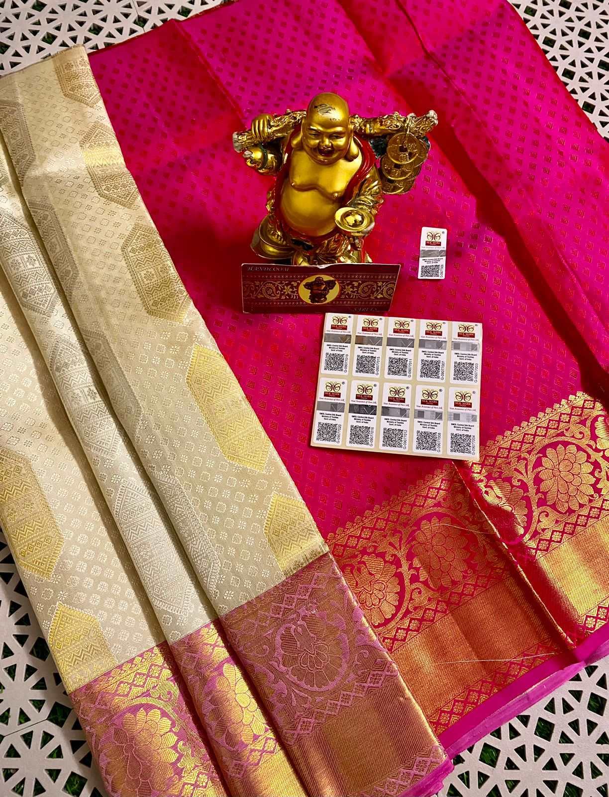 0-5 Years Kanjivaram Silk Pavadai Material