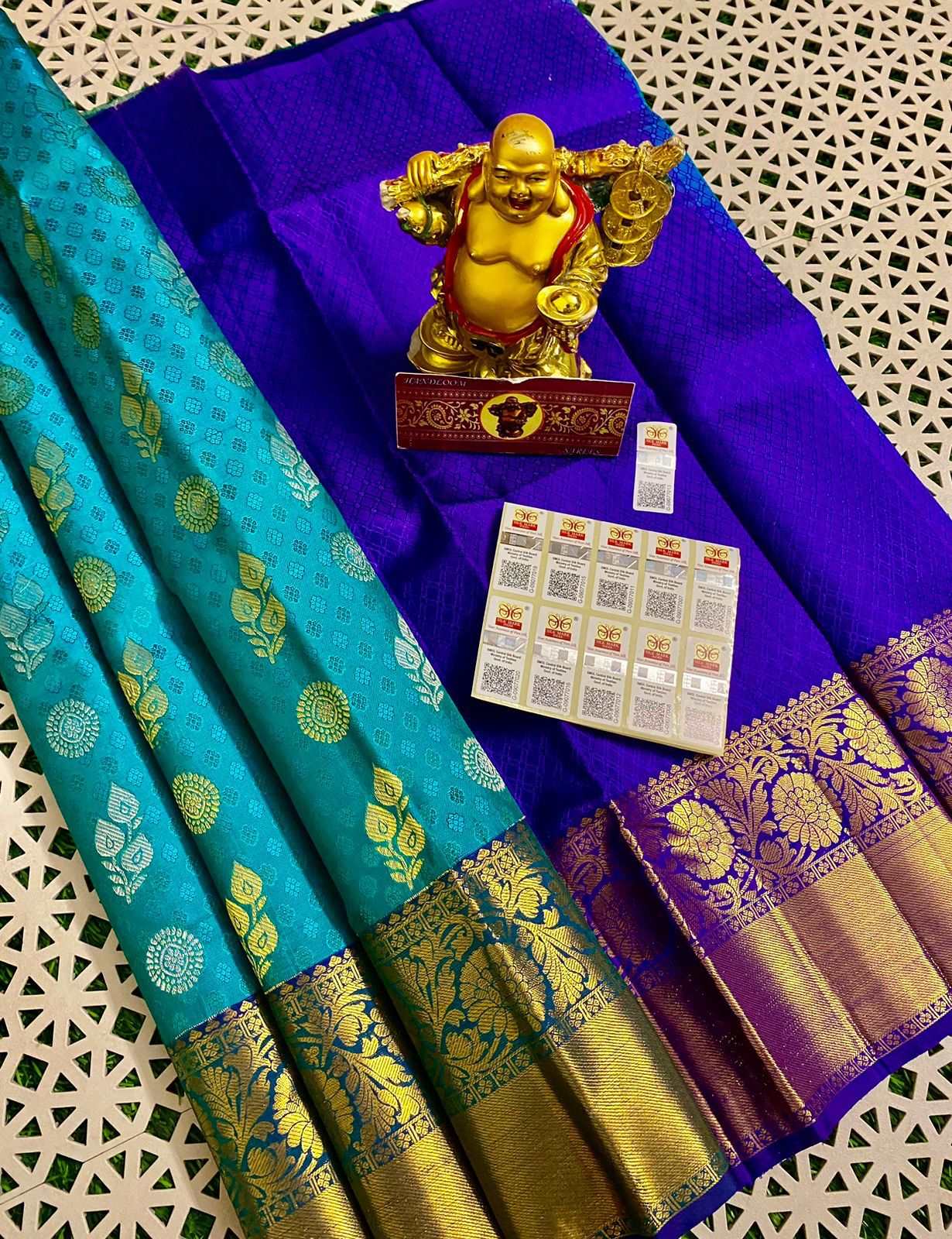 0-5 Years Kanjivaram Silk Pavadai Material