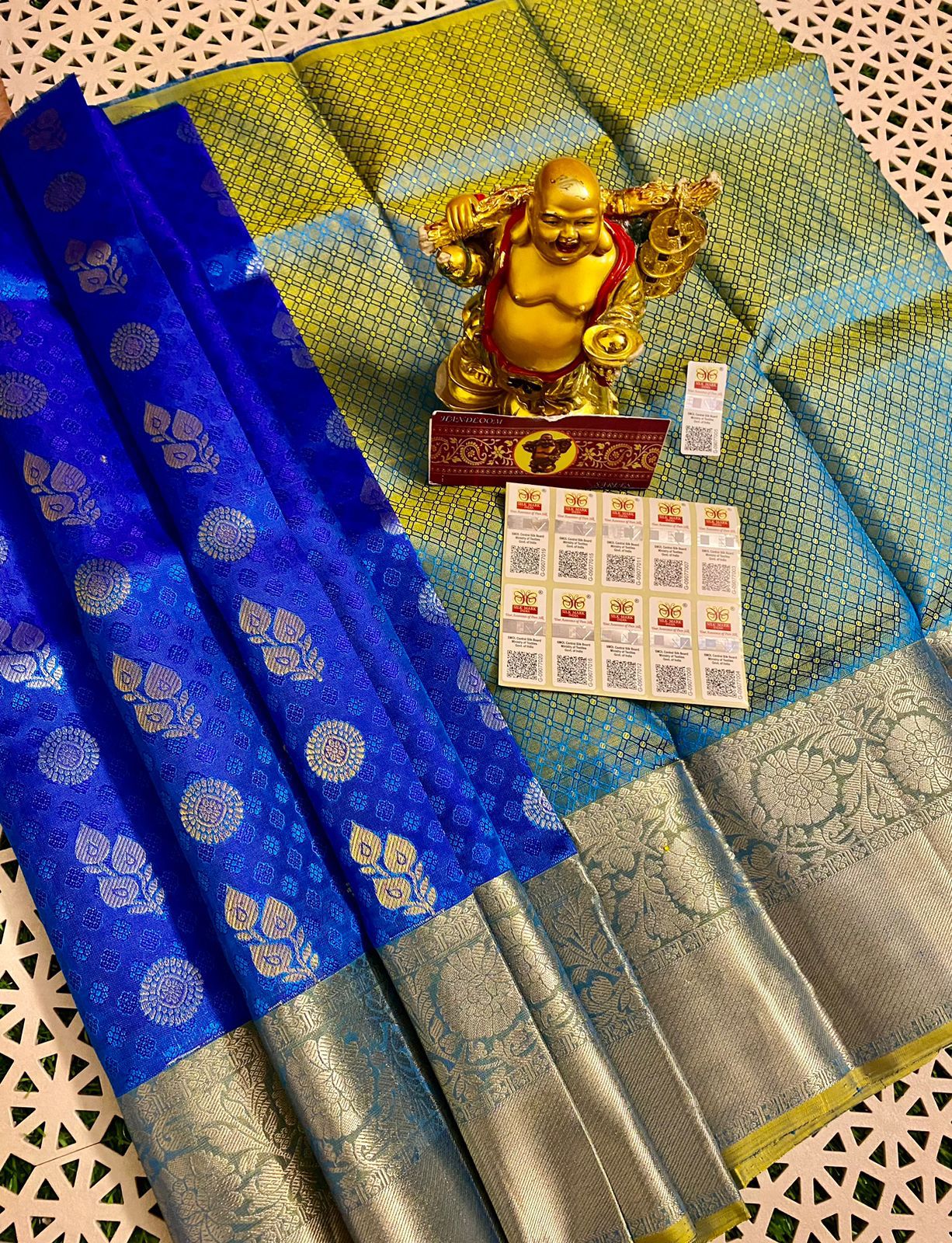 0-5 Years Kanjivaram Silk Pavadai Material