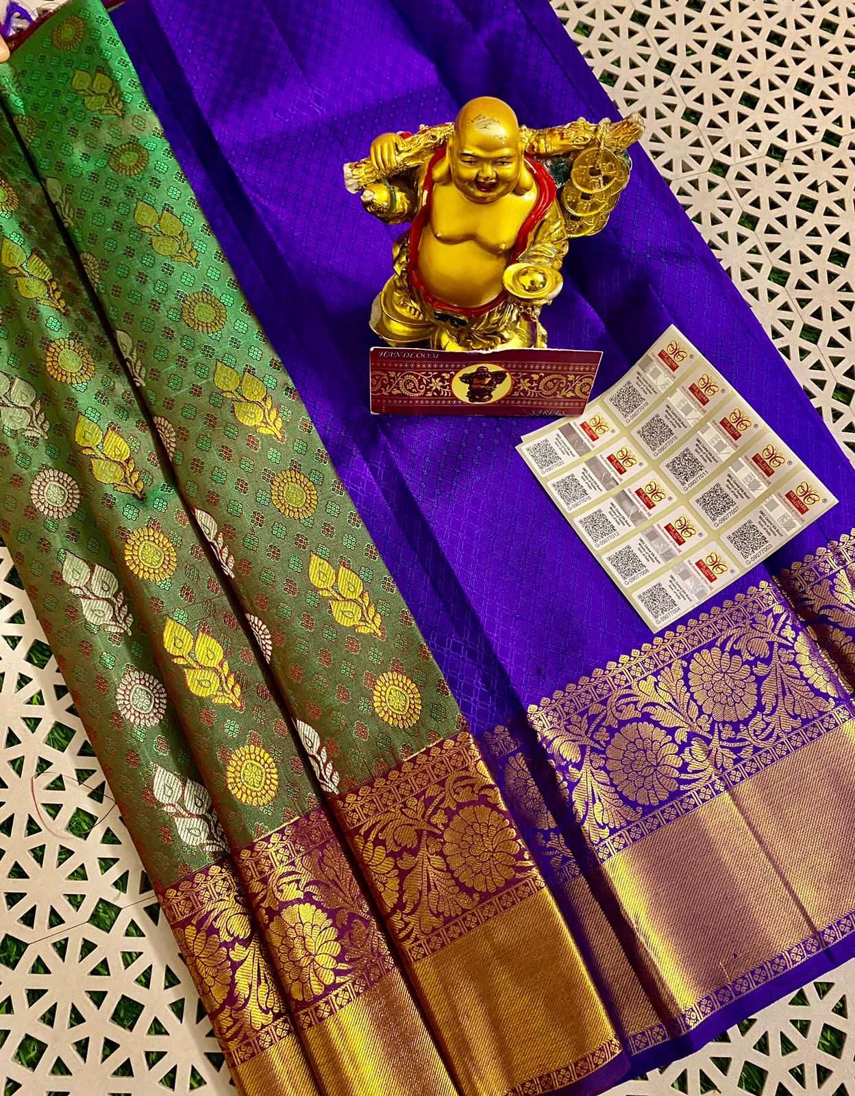 0-5 Years Kanjivaram Silk Pavadai Material