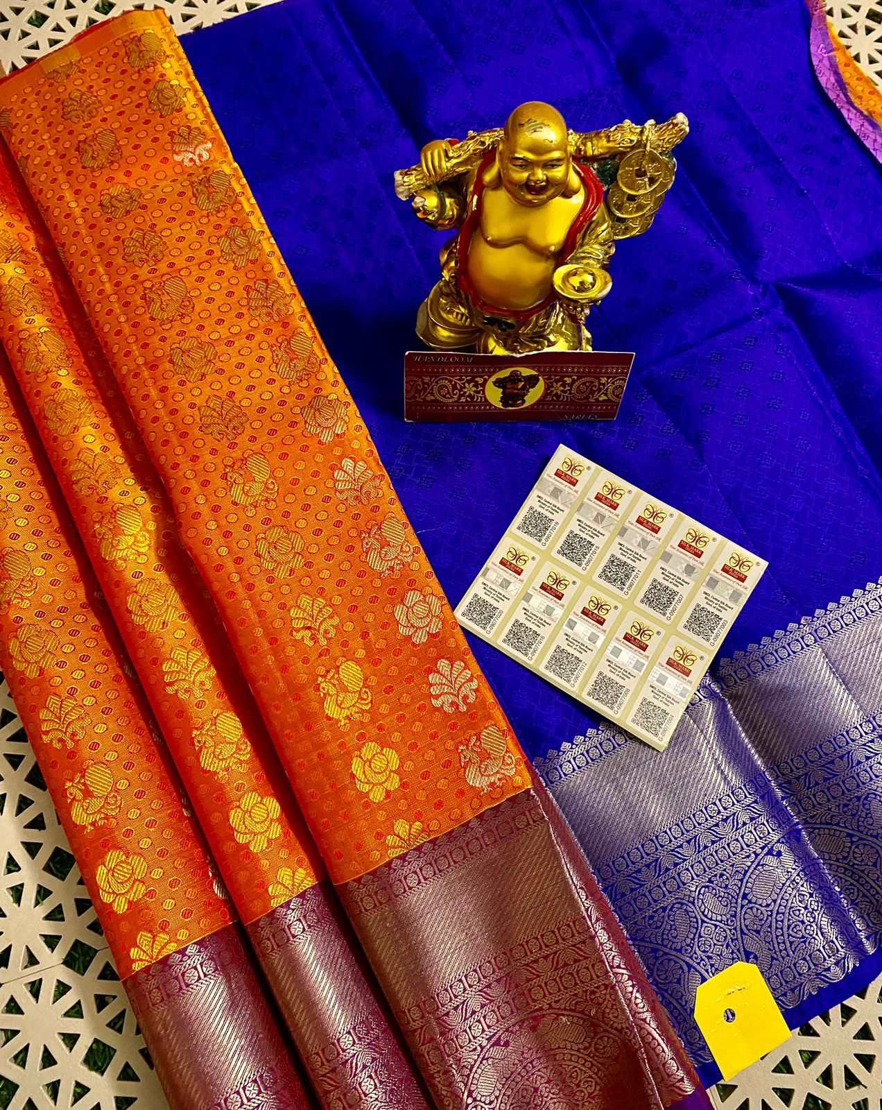 0-5 Years Kanjivaram Silk Pavadai Material