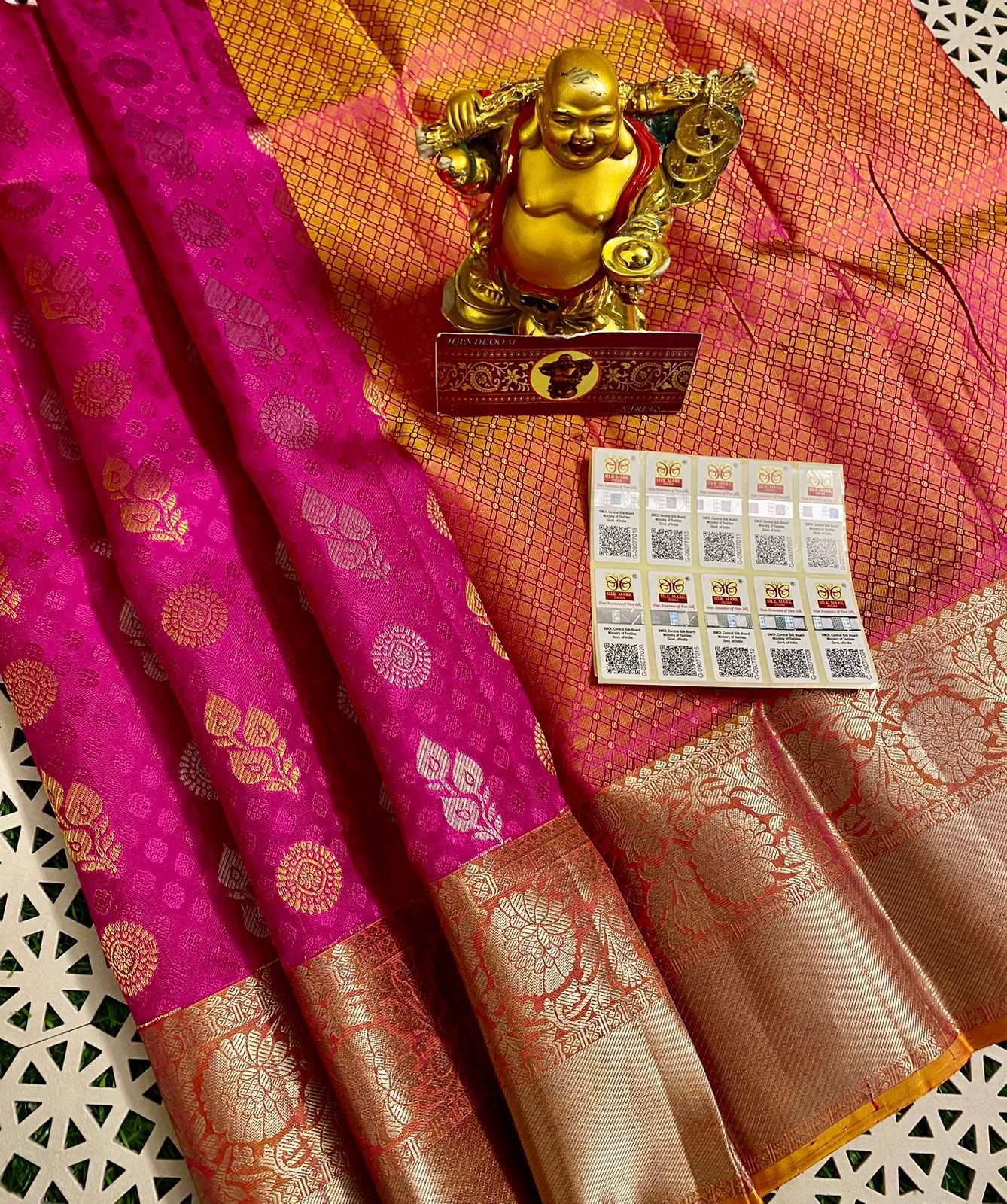 0-5 Years Kanjivaram Silk Pavadai Material