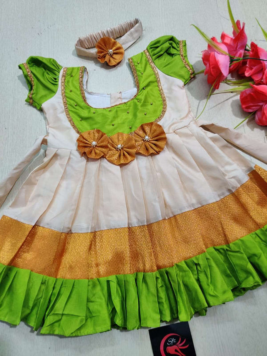 1 - 15 butter silk kids frock