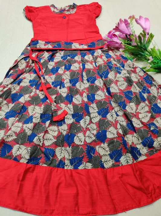 1 - 6 age skirt and top raw silk kids readymade