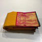 1 Gram Pure Zari Kanchipuram Mustard Yellow, Reddish Pink and Green Color Saree