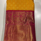 1 Gram Pure Zari Kanchipuram Mustard Yellow, Reddish Pink and Green Color Saree