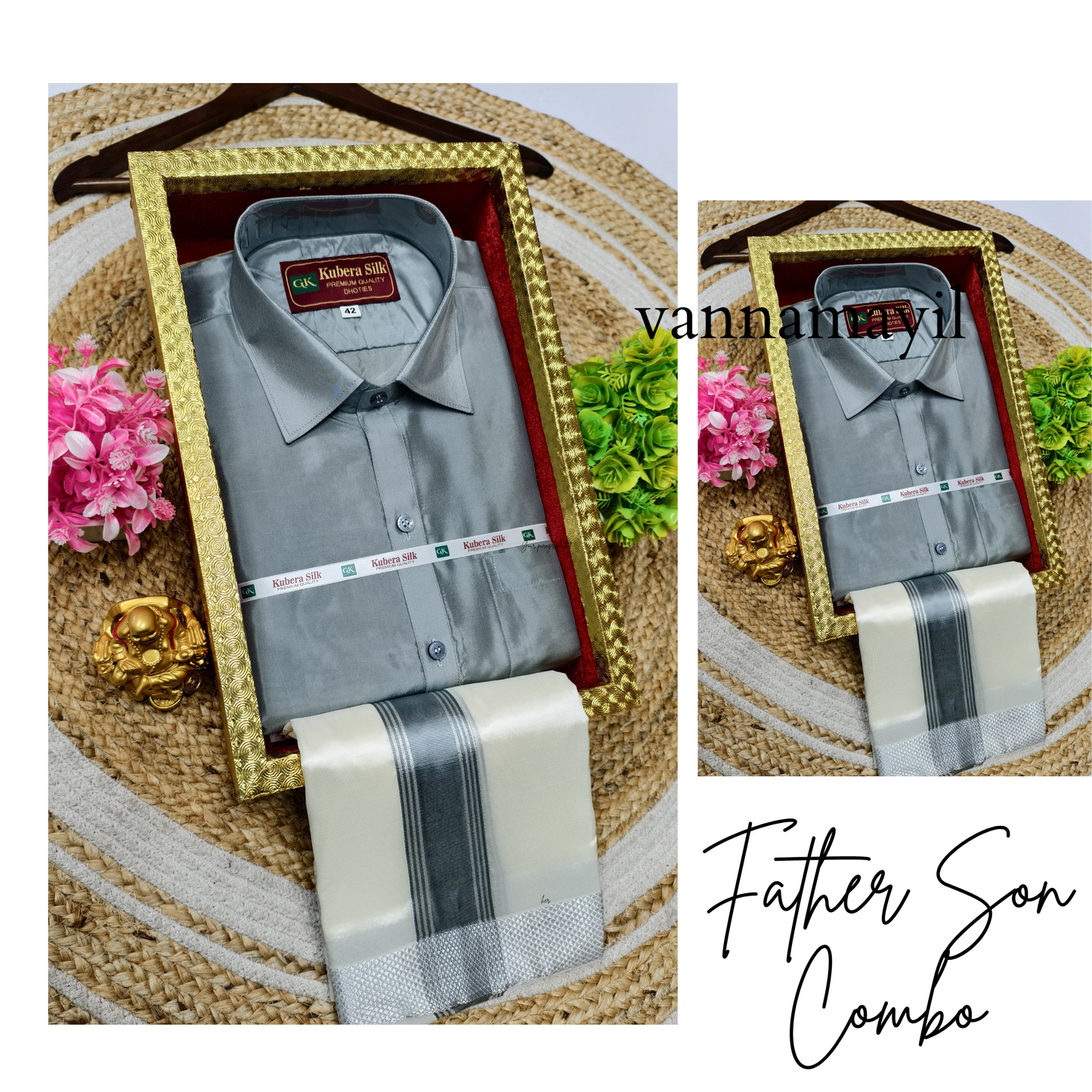 Father & Son Dhoti Shirt Combo