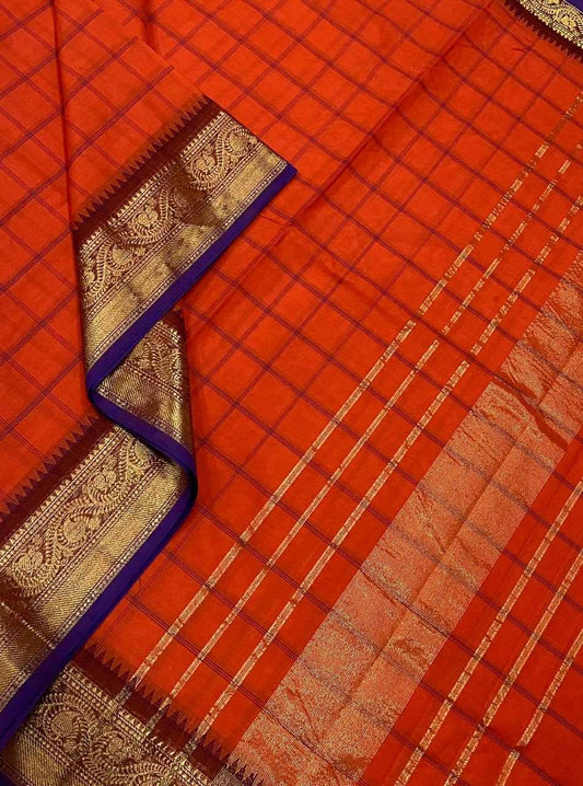 80 count chettinad cotton kanchi border saree