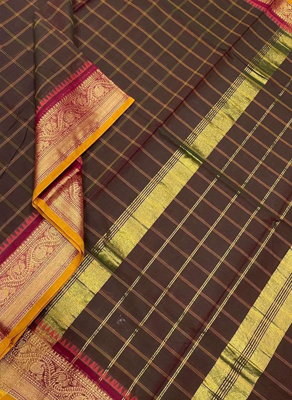 80 count chettinad cotton kanchi border saree