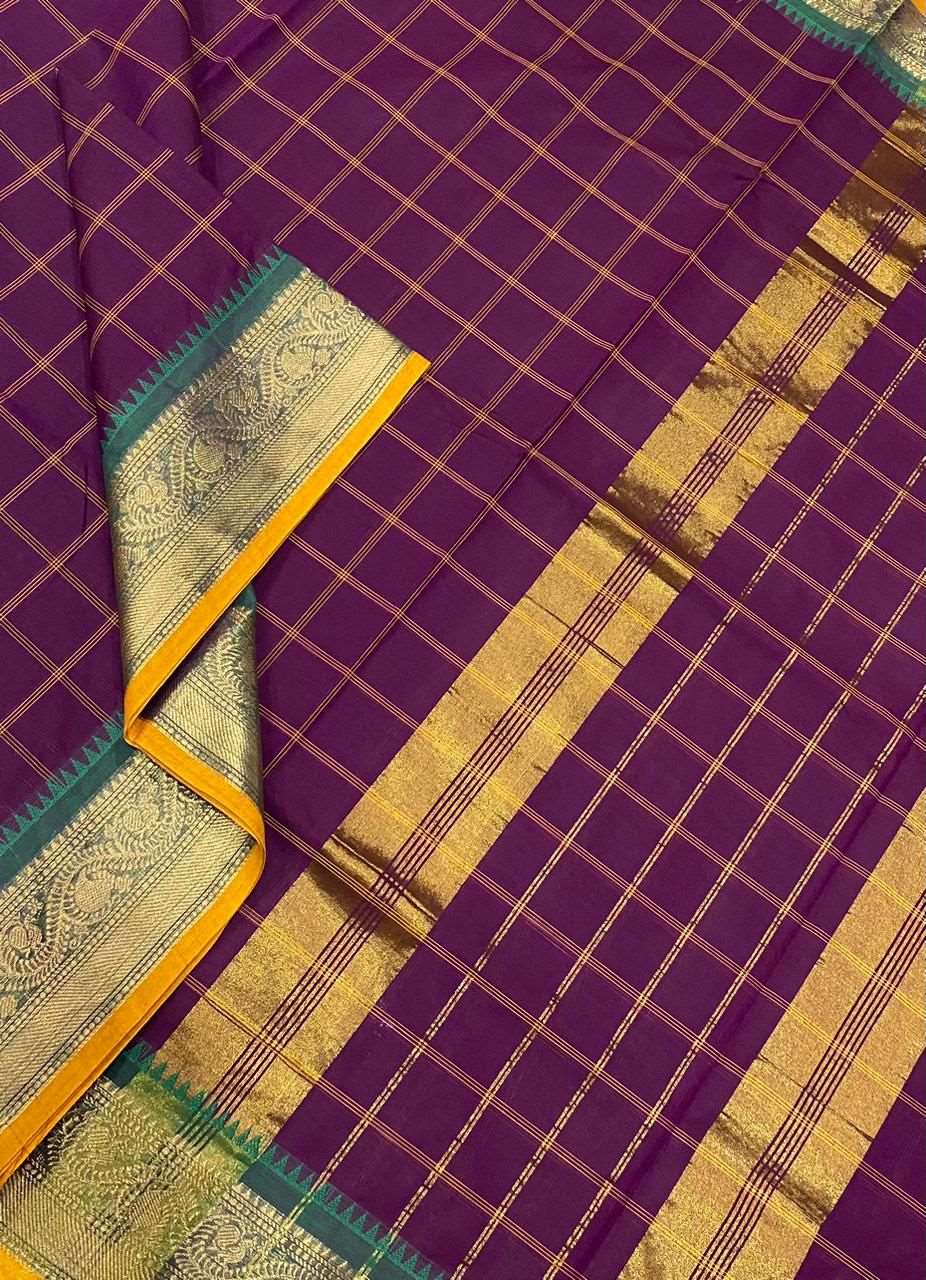 80 count chettinad cotton kanchi border saree