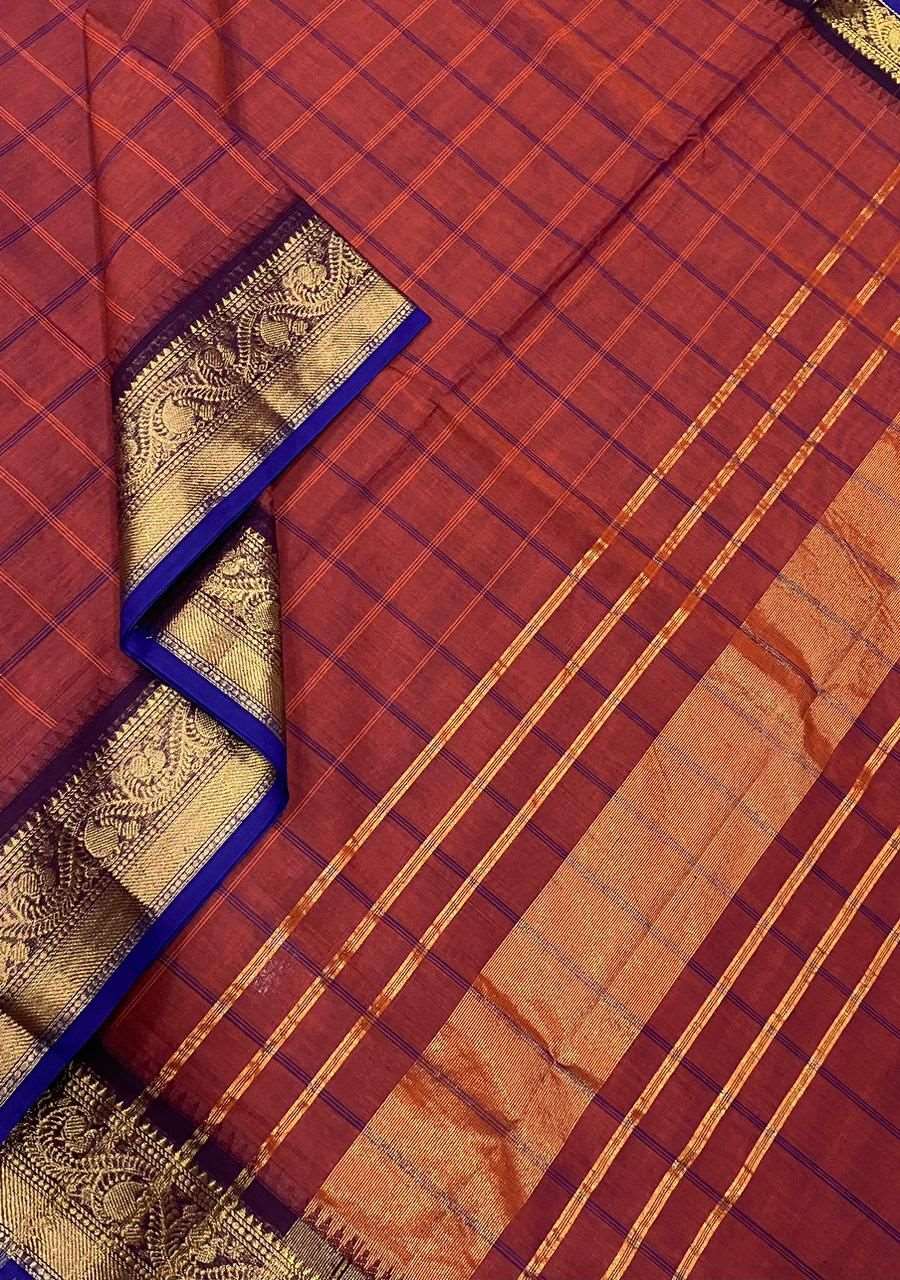 80 count chettinad cotton kanchi border saree