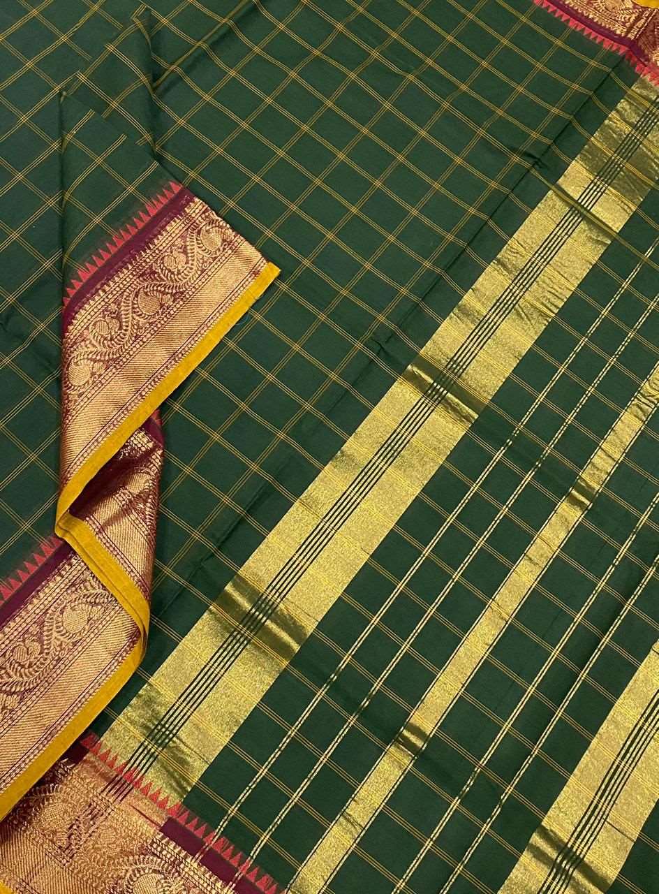 80 count chettinad cotton kanchi border saree