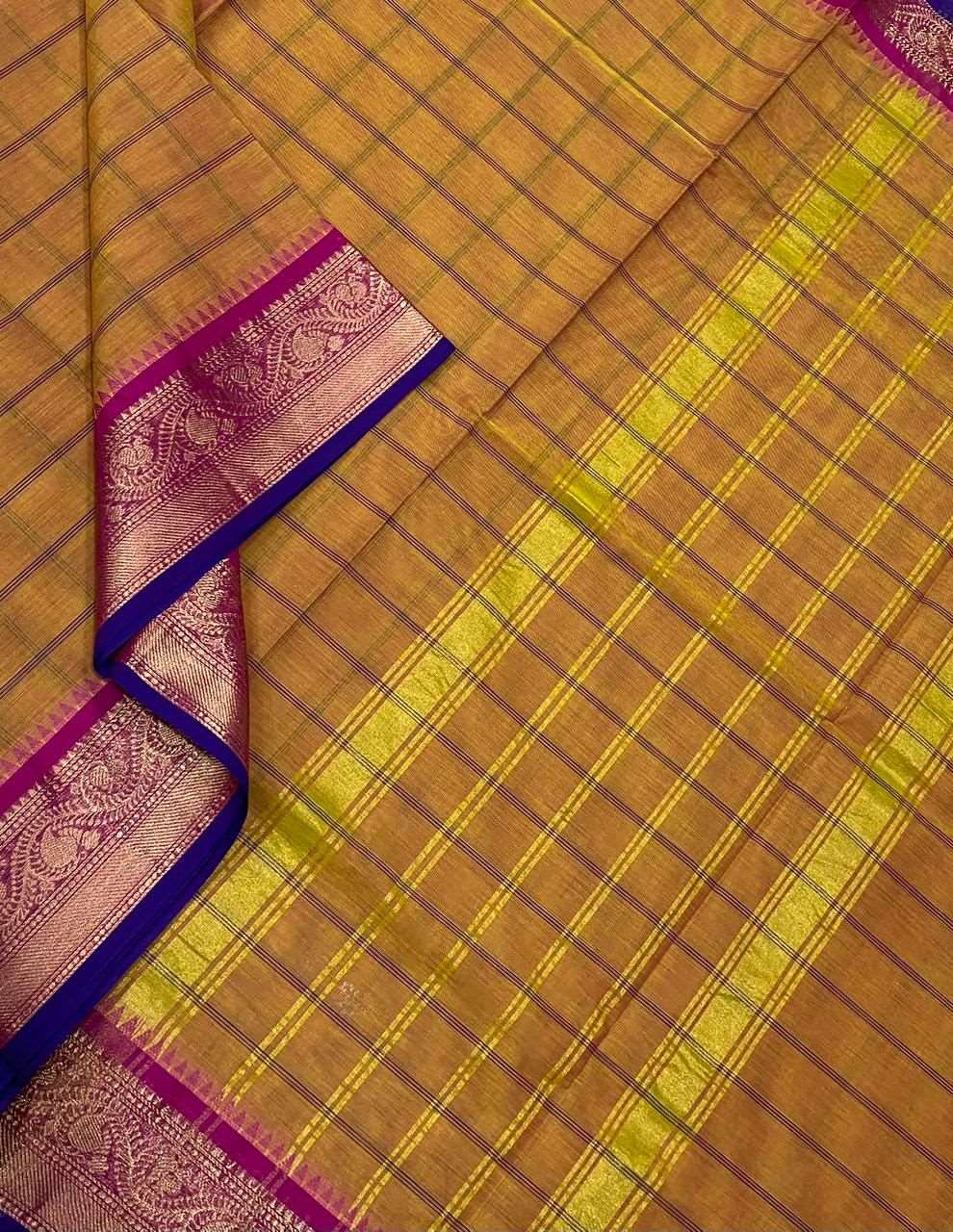 80 count chettinad cotton kanchi border saree