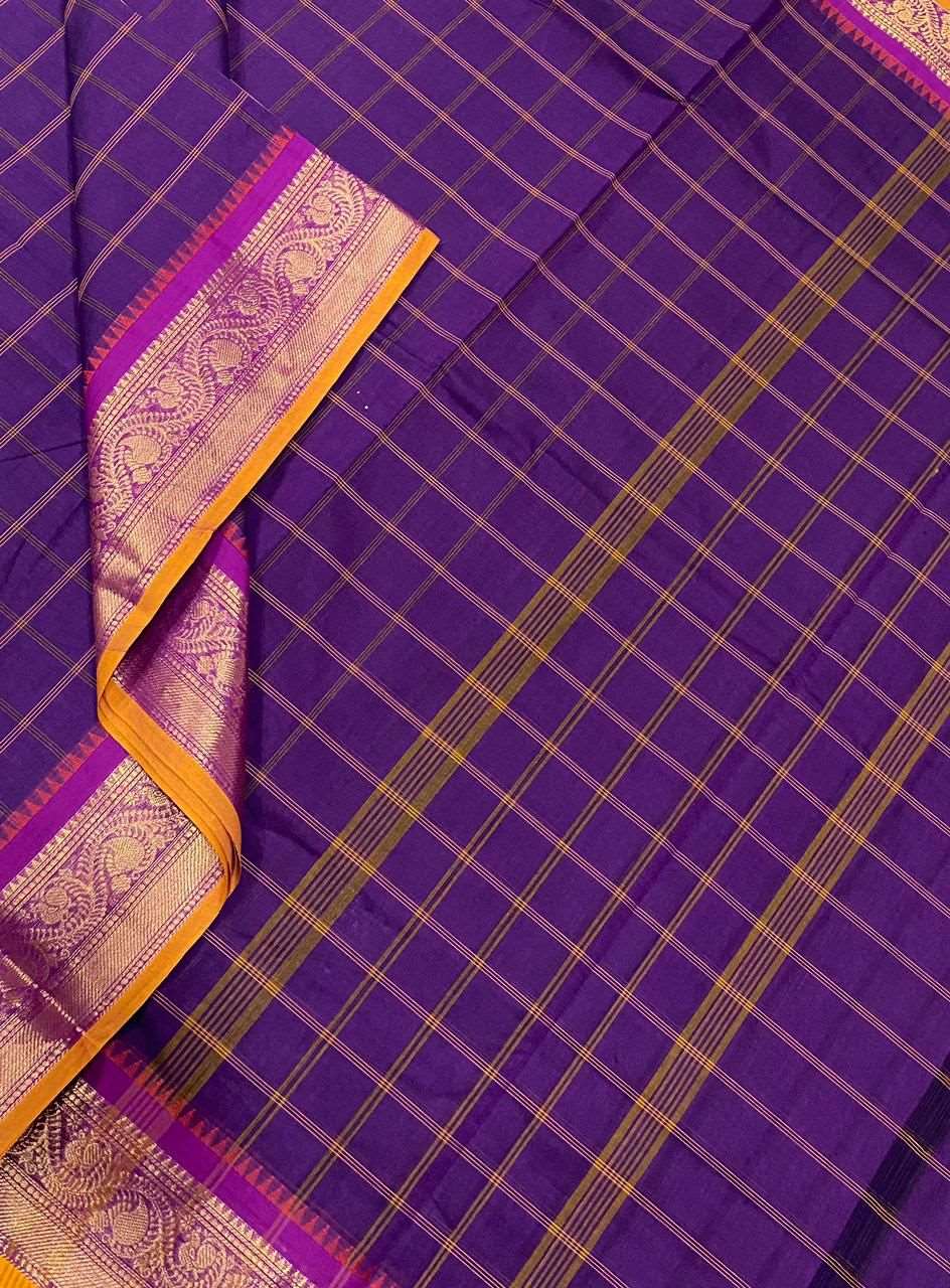 80 count chettinad cotton kanchi border saree