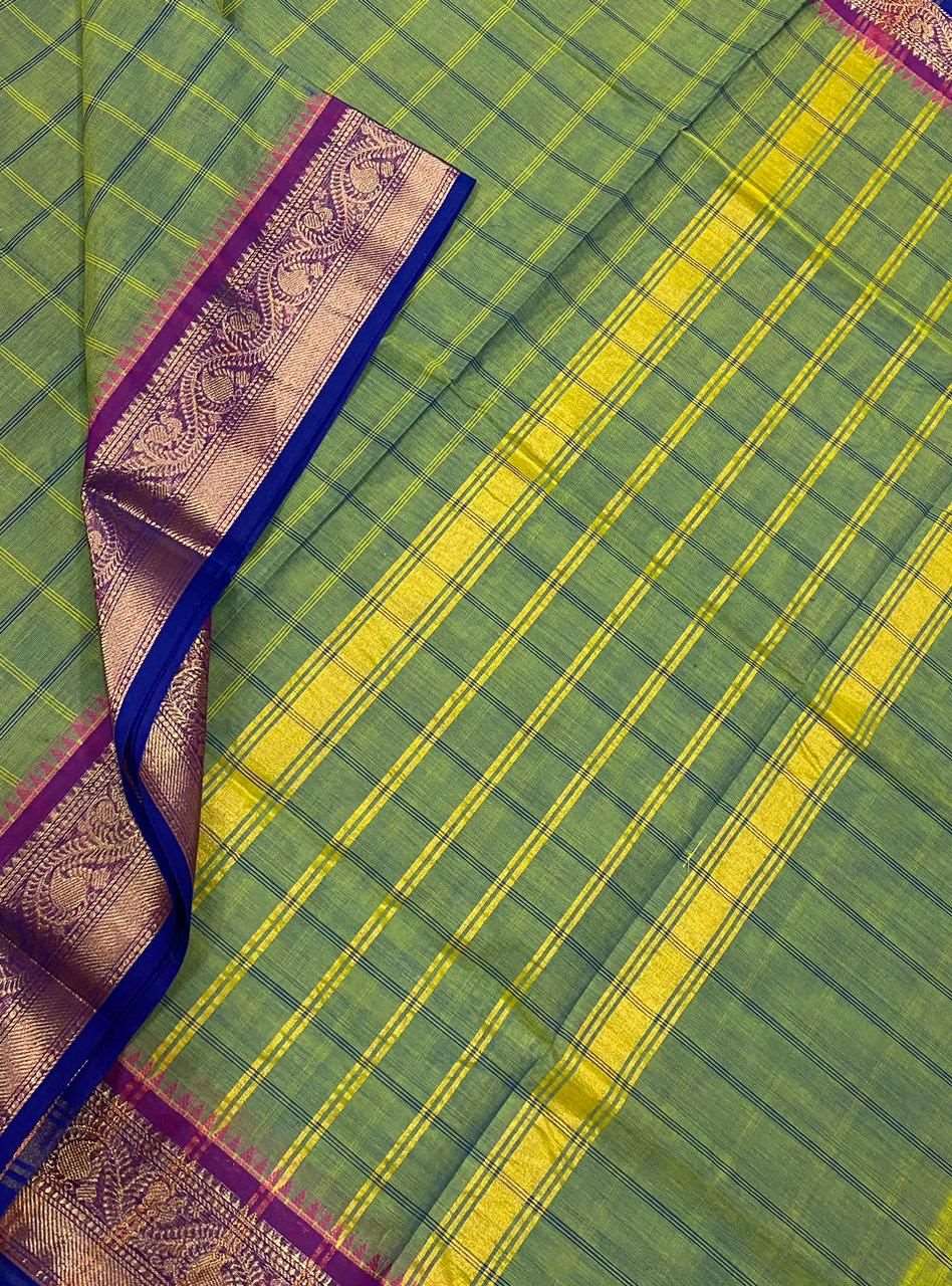 80 count chettinad cotton kanchi border saree