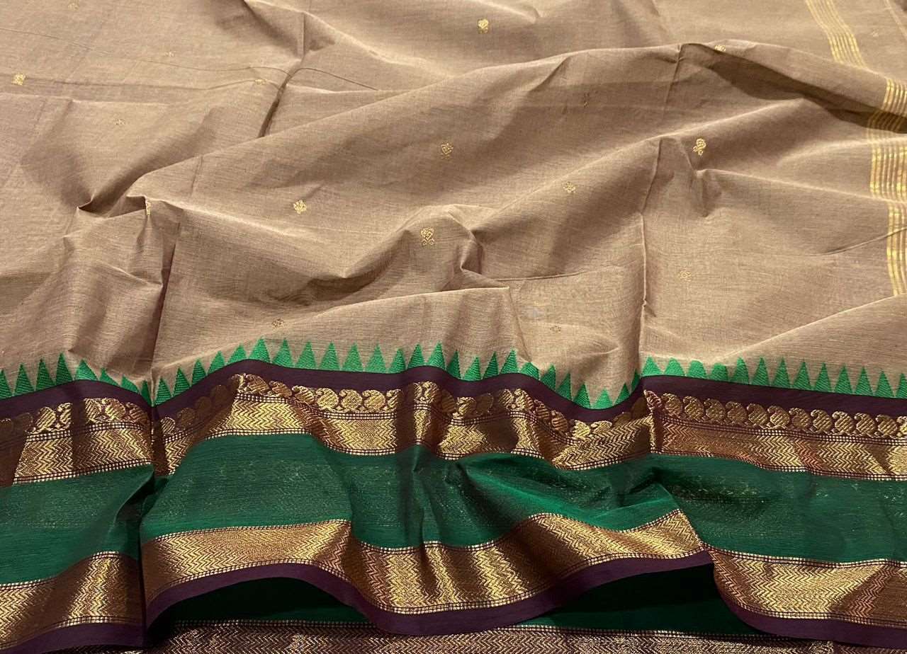 80’s zari butta chettinad cotton saree