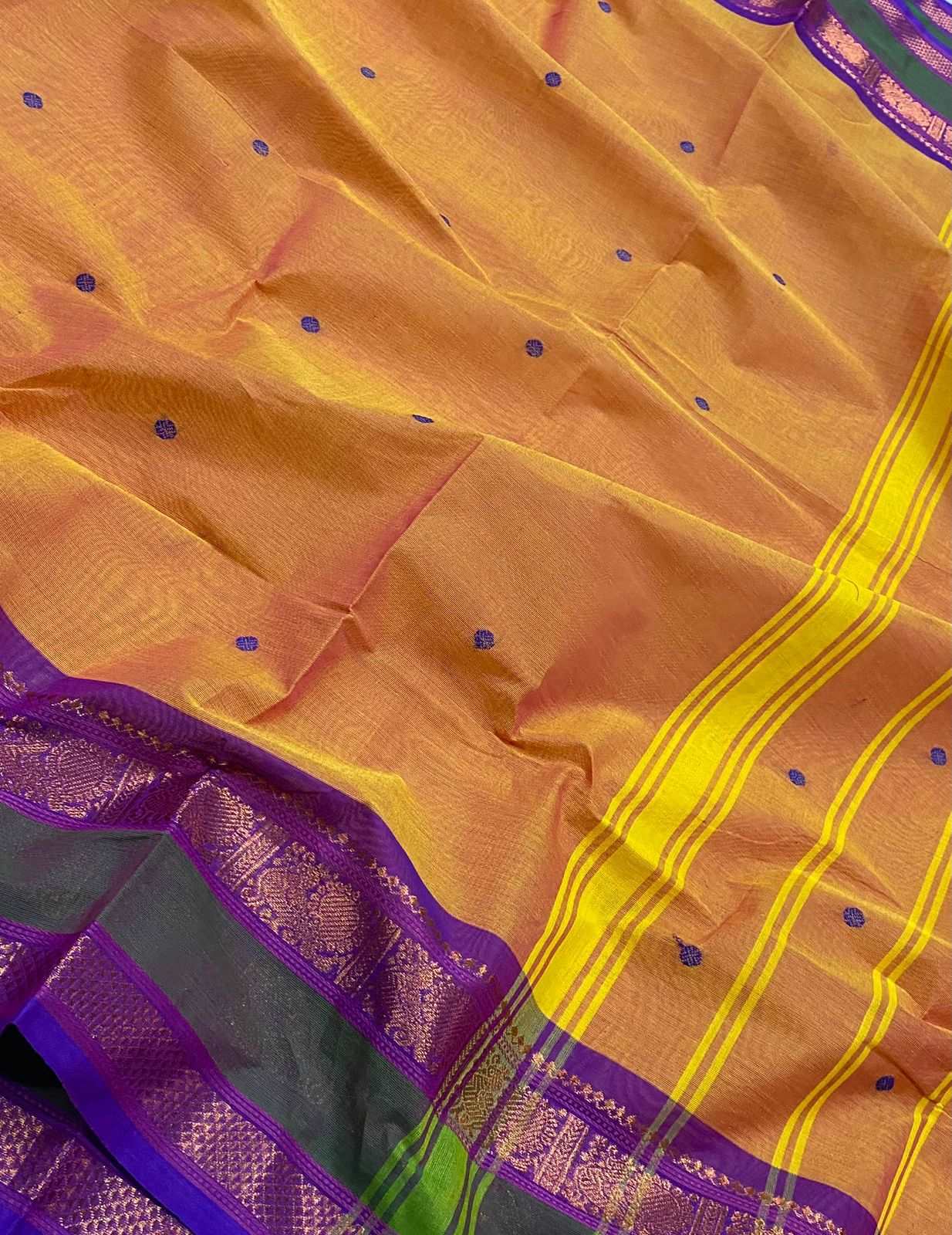 80’s zari butta chettinad cotton saree