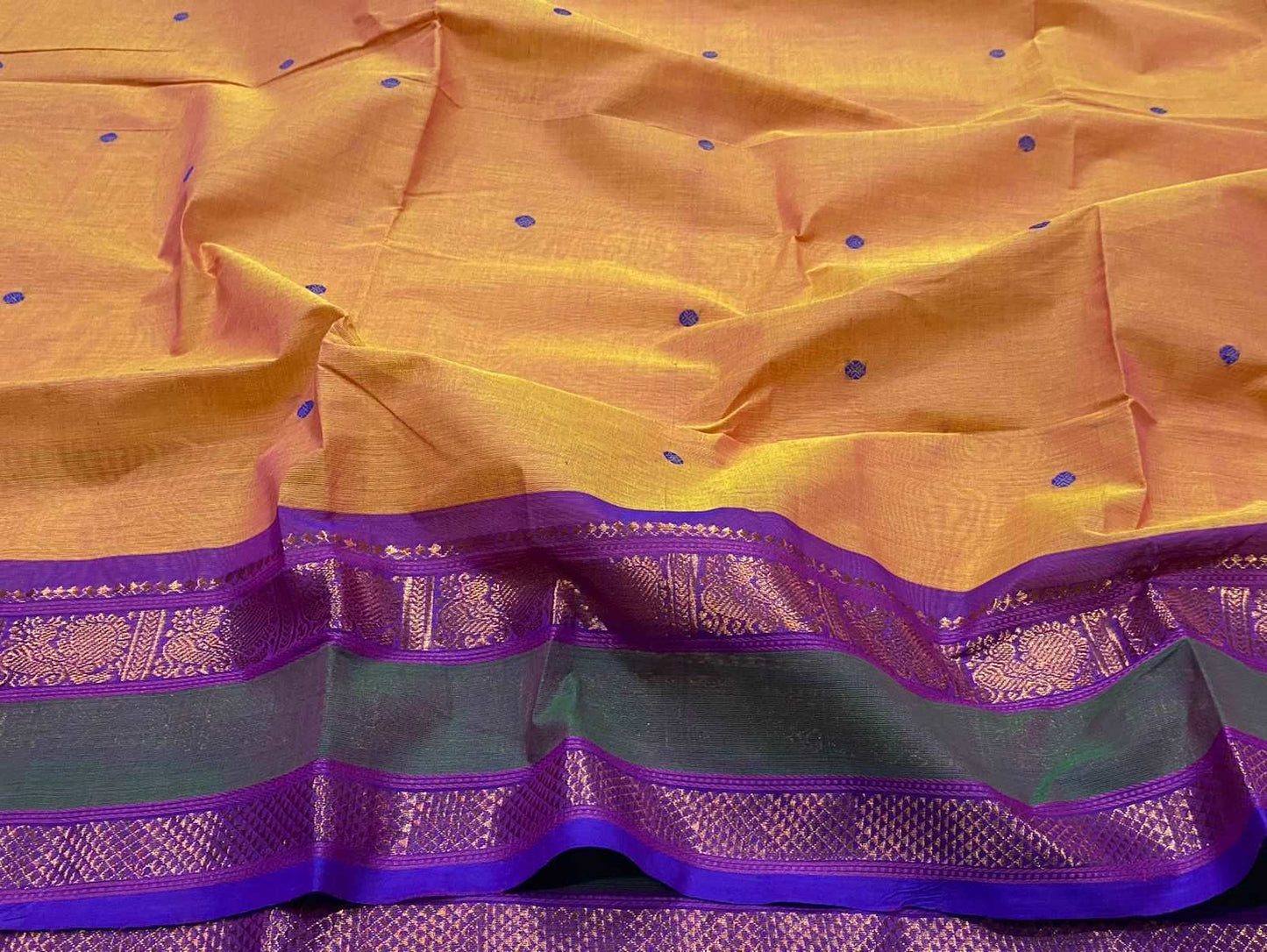 80’s zari butta chettinad cotton saree