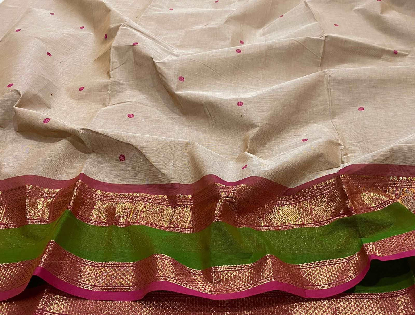 80’s zari butta chettinad cotton saree