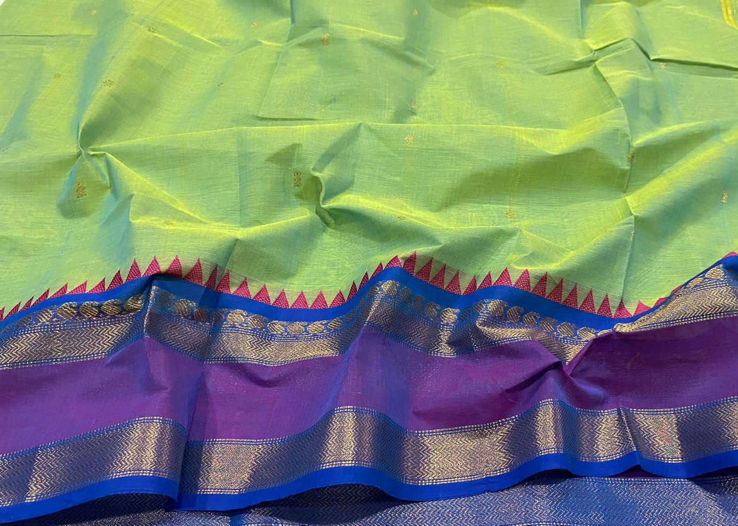 80’s zari butta chettinad cotton saree