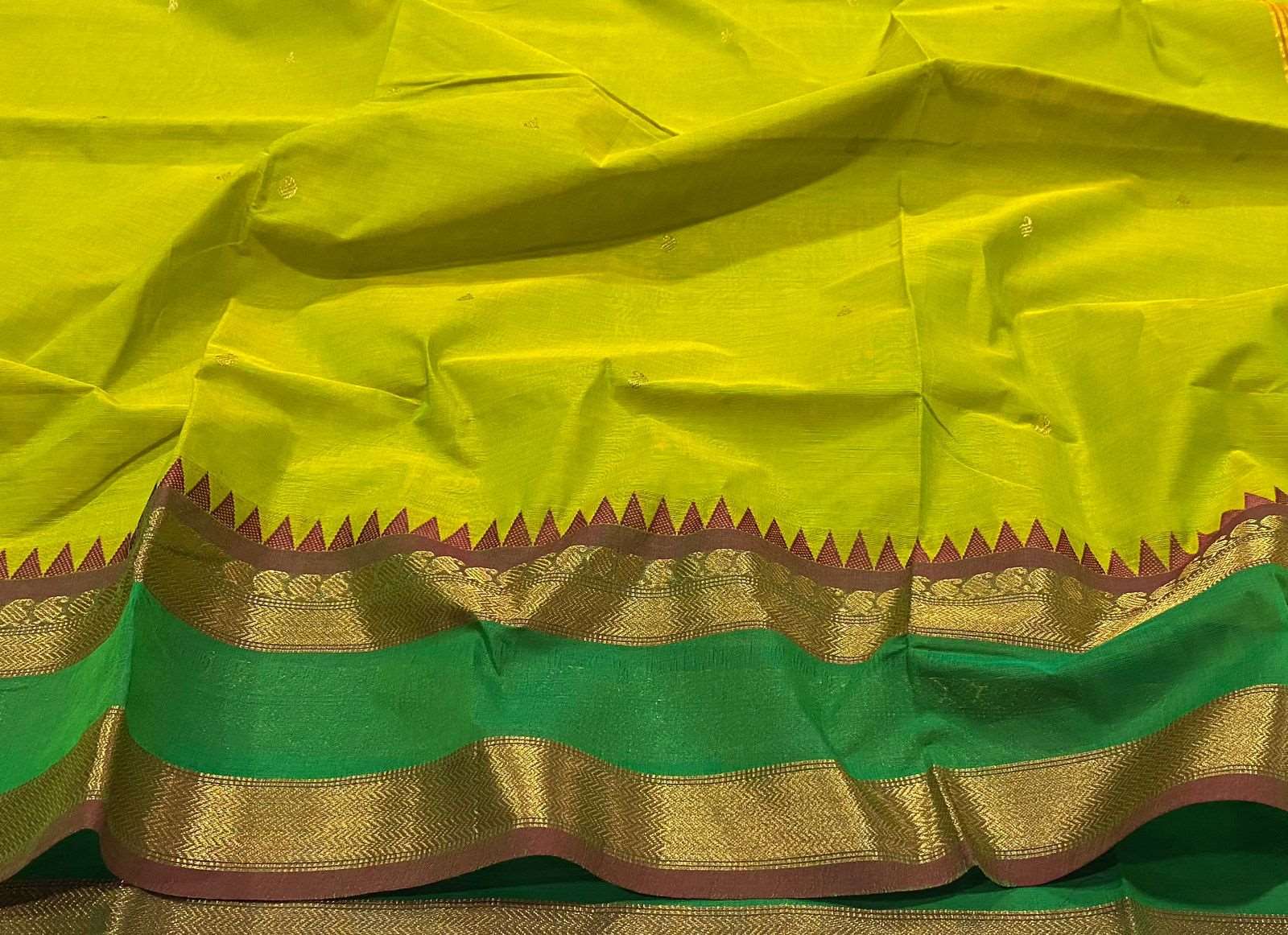 80’s zari butta chettinad cotton saree