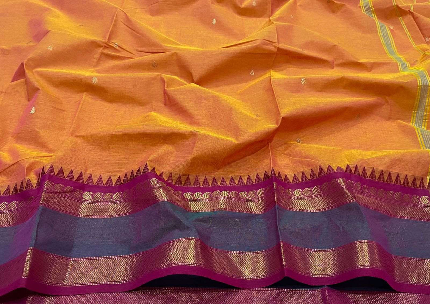 80’s zari butta chettinad cotton saree