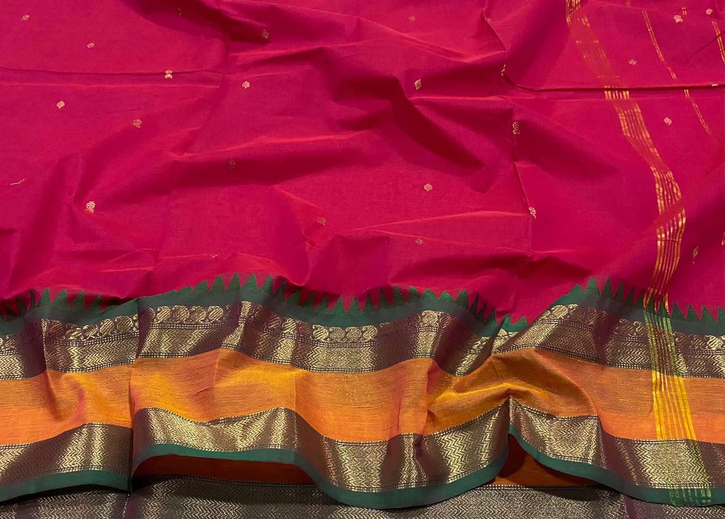 80’s zari butta chettinad cotton saree