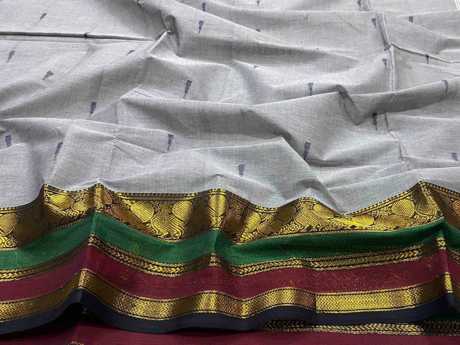 80’s zari butta chettinad cotton saree